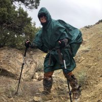 India hiking off Vermillion Bluffs with 35-lb pack